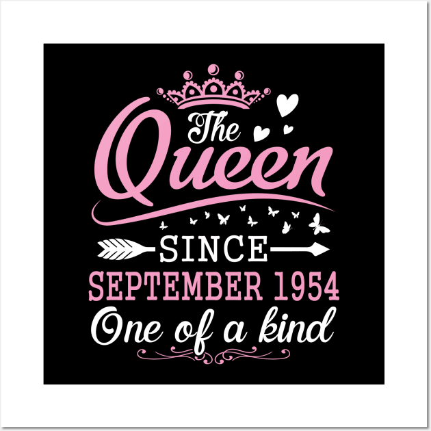 The Queen Since September 1954 One Of A Kind Happy Birthday 66 Years Old To Me You Wall Art by Cowan79